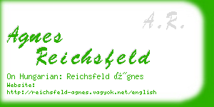 agnes reichsfeld business card